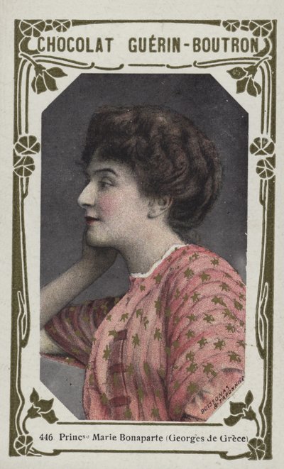 Księżniczka Marie Bonaparte, Georges of Greece (kolorowe zdjęcie) autorstwa French School