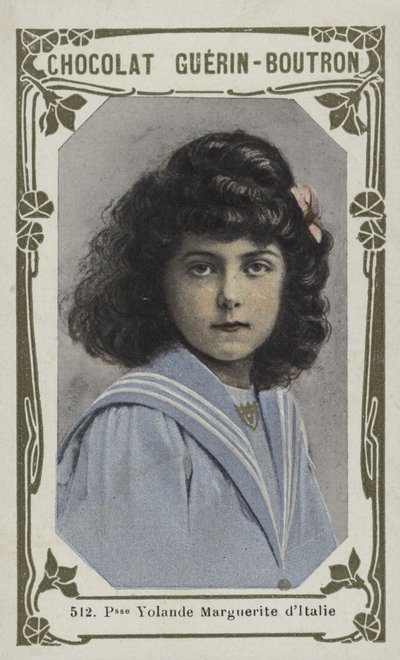 Księżniczka Yolande Małgorzata z Włoch (kolorowe zdjęcie) autorstwa French School
