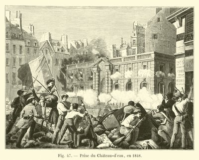 Zdobycie Chateau-deau w 1848 r. autorstwa French School