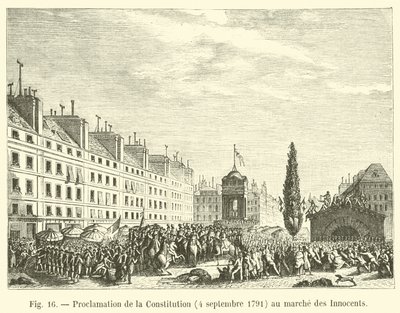 Proklamacja Konstytucji 4 września 1791 r. na Marszu Niewiniątek autorstwa French School