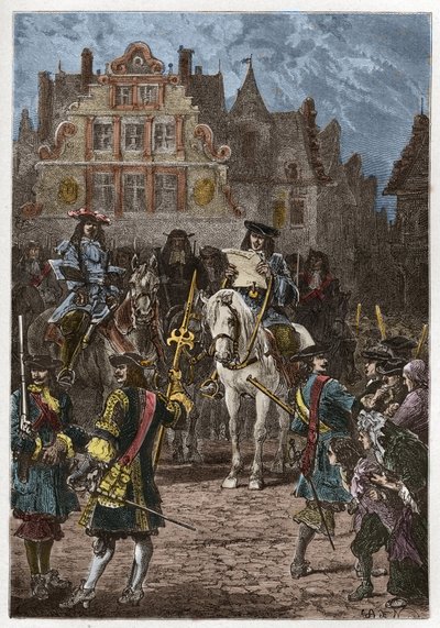 Ogłoszenie uchylenia edyktu nantejskiego (22 października) autorstwa French School