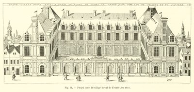 Projekt dla Królewskiego Kolegium Francji, w 1610 autorstwa French School