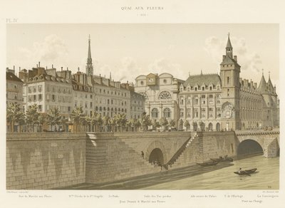 Quai aux Fleurs, 1855 autorstwa French School