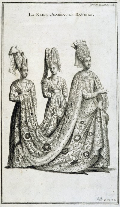 Królowa Izabela (Isabella, Elżbieta) Bawarska (1371-1435) autorstwa French School