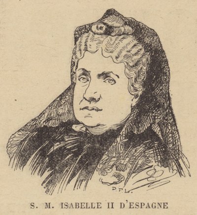 Królowa Hiszpanii Izabela II autorstwa French School