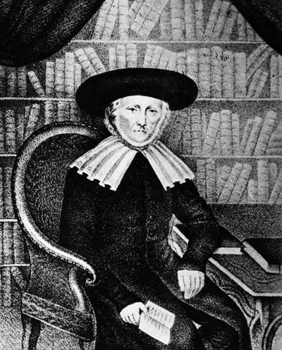 Rabin Simon Cahn, przewodniczący konsystorza Colmar, Alzacja, Francja autorstwa French School