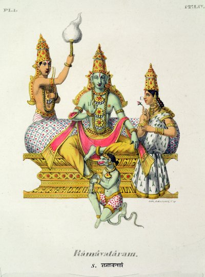 Rama, grawerowane przez du Bouisi autorstwa French School