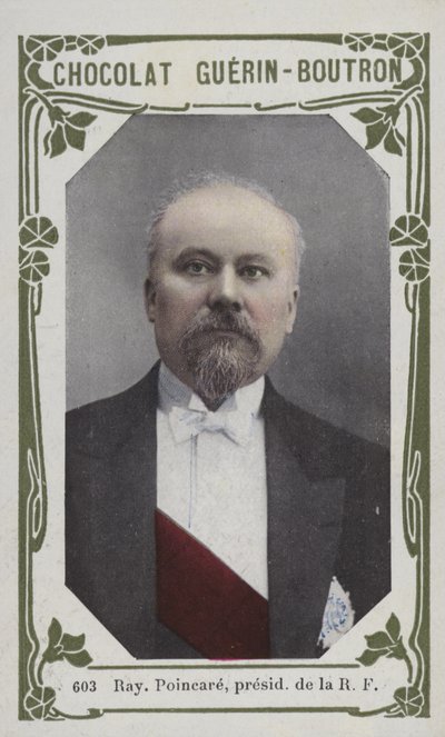 Raymond Poincare, Prezydent Republiki Francuskiej (kolorowe zdjęcie) autorstwa French School