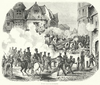 Bunt we Frankfurcie, Niemcy, wrzesień 1848 autorstwa French School