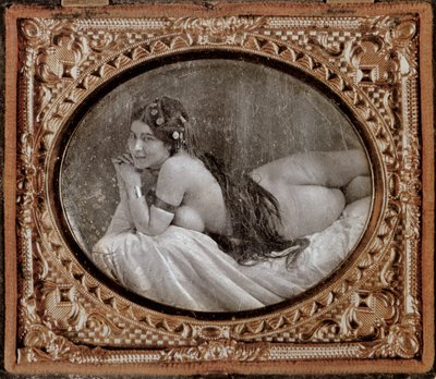 Akt leżący, ok. 1850, z księgi fotografii wydanej w 1980 r. autorstwa French School