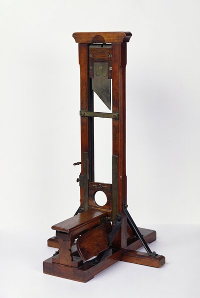 Zredukowany model gilotyny (drewno i metal) (patrz również 216411) autorstwa French School
