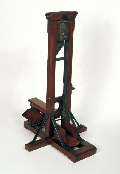 Zredukowany model gilotyny (drewno i metal) (patrz również 50504) autorstwa French School