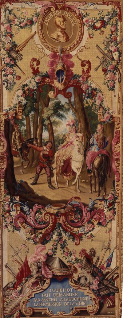 Gobelin Regence Gobelins z historią Don Kichota, 1717-18 autorstwa French School