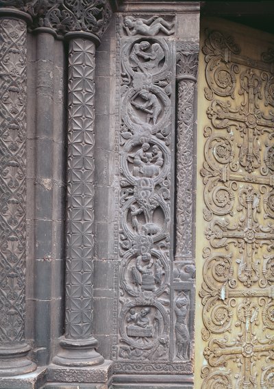 Płaskorzeźba z fasady zachodniej przedstawiająca trudy miesiąca, 1122-40 autorstwa French School