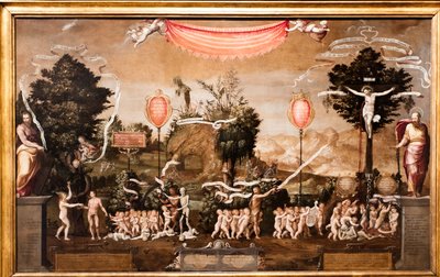 Religiöse Allegorie zum Thema der unschuldigen Heiligen von French School