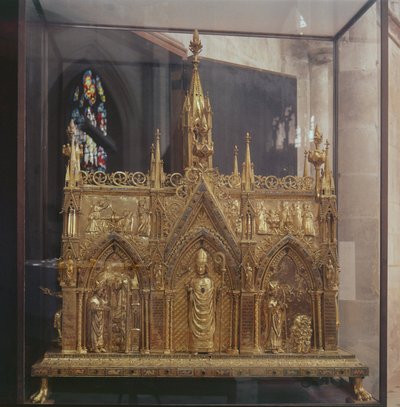 Relikwiarz św. Tauryna (złocona miedź, emalia i srebro) autorstwa French School