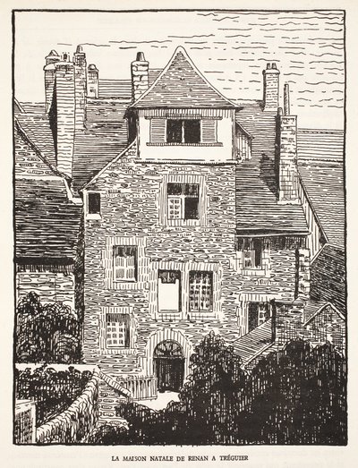 Miejsce urodzenia Renansa w Treguier autorstwa French School