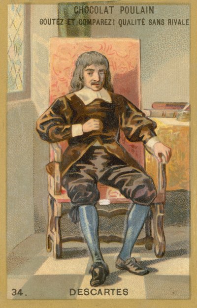 Rene Descartes, francuski filozof i matematyk autorstwa French School