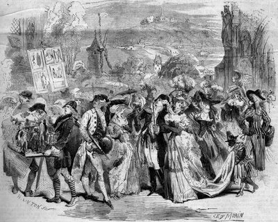 Darstellung einer komischen Oper, Paris von French School