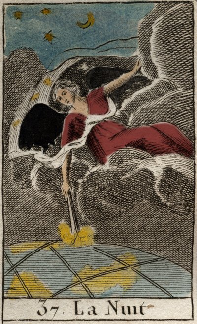 Reprezentacja Nocy (Nyx), bogini ciemności. (Nyx (Noc), bogini ciemności). Z „Mitologii młodości” Pierre