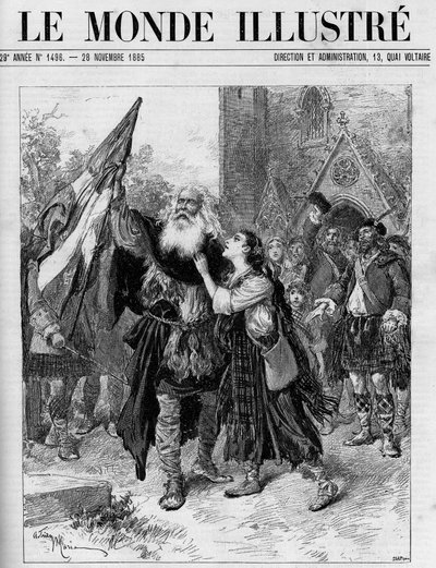 Przedstawienie dramatu w pięciu aktach „Les Jacobites” Francois Coppee (1842-1908) w teatrze de l