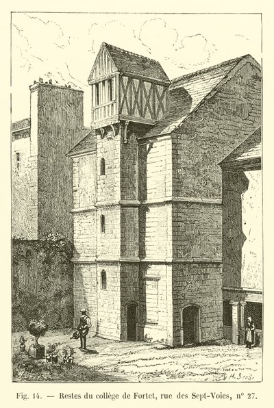 Pozostałości kolegium w Fortecie, rue des Sept-Voies, nr 27 autorstwa French School
