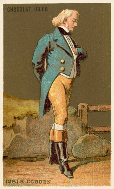Richard Cobden , angielski polityk (chromolitho) autorstwa French School