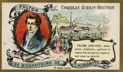 Robert Fulton, amerykański inżynier i wynalazca (chromolitho) autorstwa French School