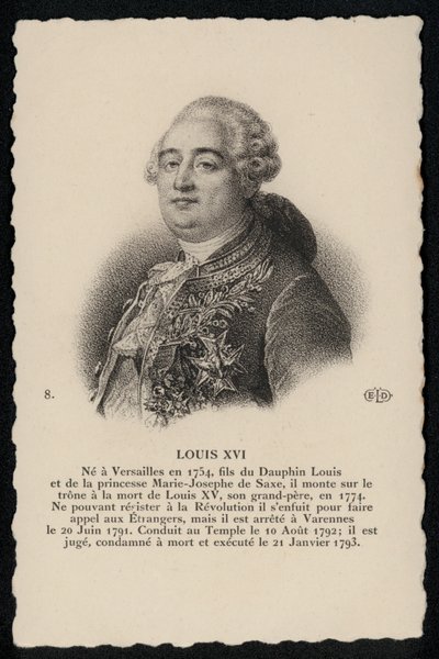 Król Ludwik XVI (lito) autorstwa French School