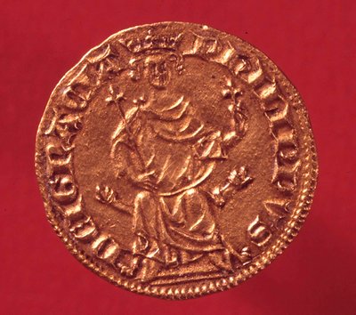 Królewska złota tarcza autorstwa Filipa IV le Bela (1268-1314). 1290. Paryż, Muzeum Walut autorstwa French School