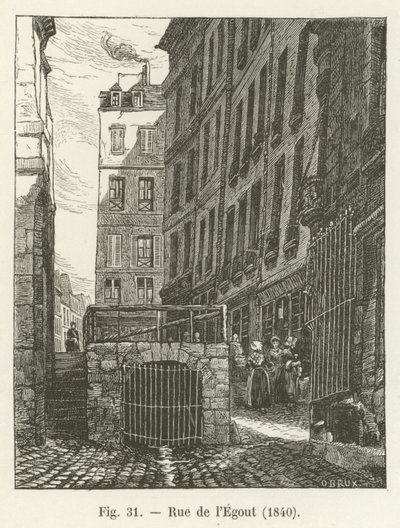 Ulica Kanalizacyjna, 1840 autorstwa French School