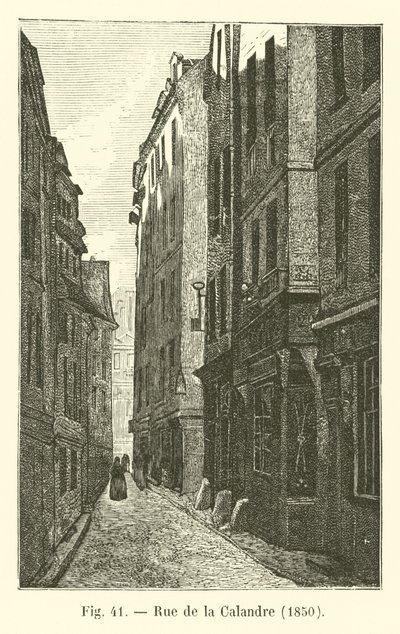 Rue de la Calandre, 1850 autorstwa French School