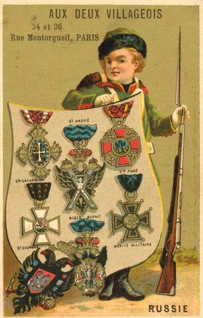 Medale rosyjskie (chromolitho) autorstwa French School