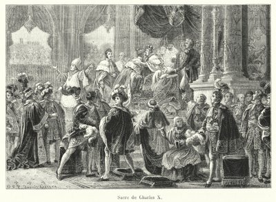Sacre de Charles X (rycina) autorstwa French School