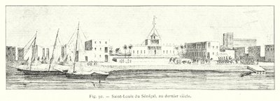 Saint-Louis z Senegalu, w ubiegłym wieku (grawerowanie) autorstwa French School