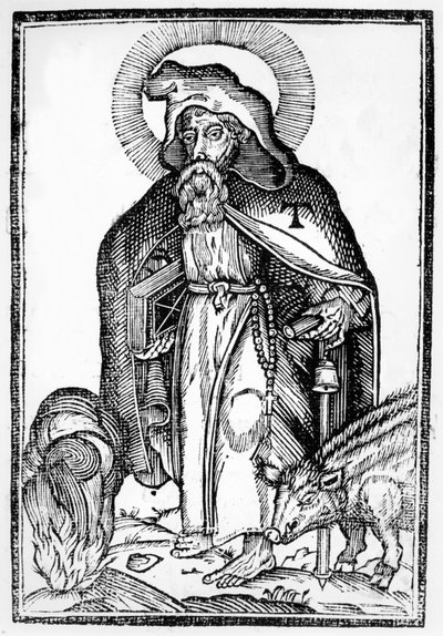 Św. Antoni Wielki, frontyspis z In Symbolicam S.Antonii Magni Imaginem Commentatio Théophile