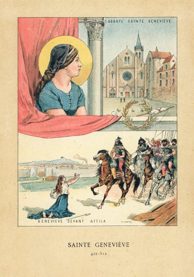 św Genevieve autorstwa French School