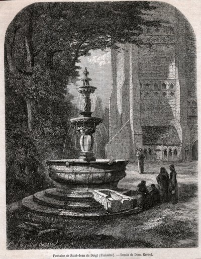 Św. Jan od Palca. (grafika, ok. 1850) autorstwa French School