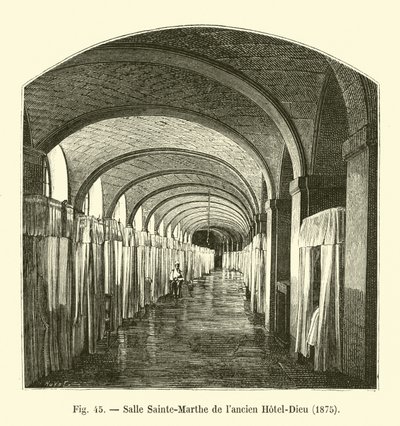 Sala Sainte-Marthe dawnego Hotel-Dieu, 1875 autorstwa French School