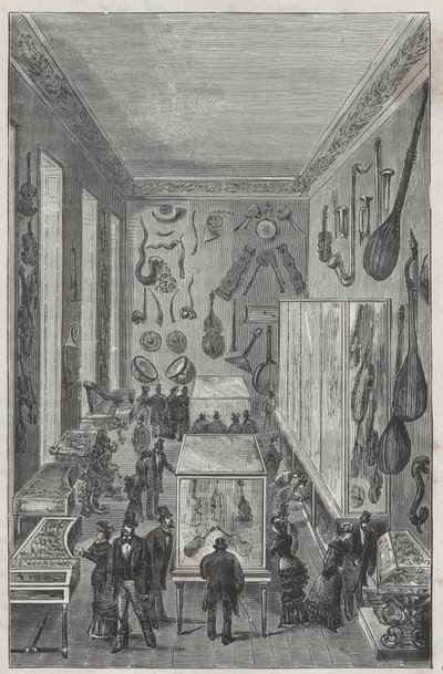 Sala Narodowego Konserwatorium Muzyki w Paryżu - Grawer w „Sciences à la range de tous - fizyka i chemia popularna” Alexisa Clerca - Koniec XIX wieku - Kolekcja prywatna autorstwa French School
