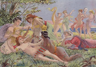 Sapho a Lesbos autorstwa French School
