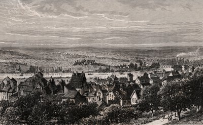 Sarreguemines - Moselle - grawer w „La France illustrée: geografia, historia, administracja statystyczna” autorstwa V.A. Malt-Browna. 1884 autorstwa French School