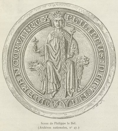 Pieczęć Filipa Pięknego (grawerowanie) autorstwa French School