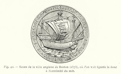 Pieczęć angielskiego miasta Bostonu autorstwa French School