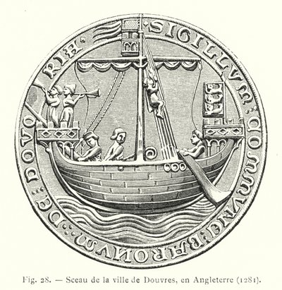 Pieczęć miasta Dover, Anglia autorstwa French School