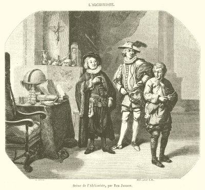 Scena z Alchemika (rycina) autorstwa French School