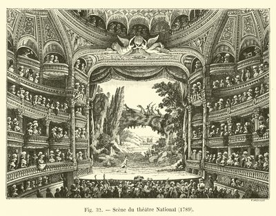 Scena du theatre National, 1789 autorstwa French School