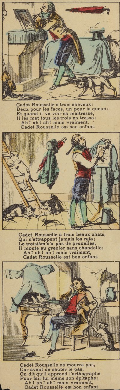 Sceny z kadet Rousselle autorstwa French School