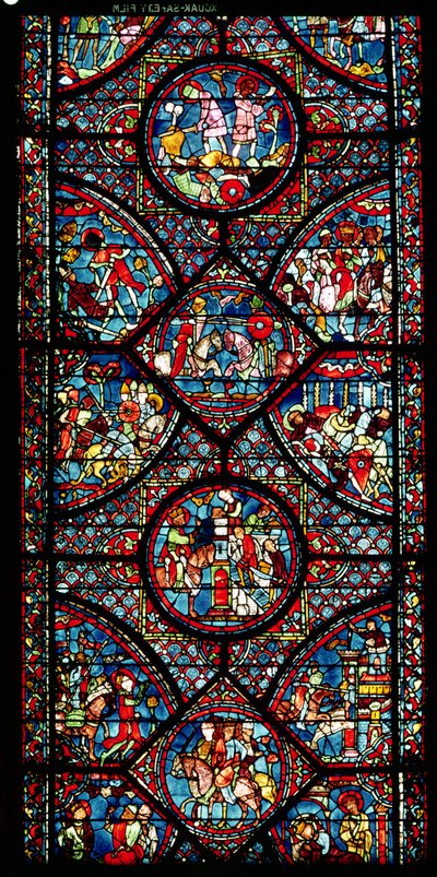 Sceny z życia Karola Wielkiego (747-814) z ambulatorium, ok. 1215-25 (zob. też 182939) autorstwa French School