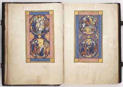Sceny z życia Chrystusa, ilustracja z Psałterza Lewisa, ok. 1225-50 autorstwa French School